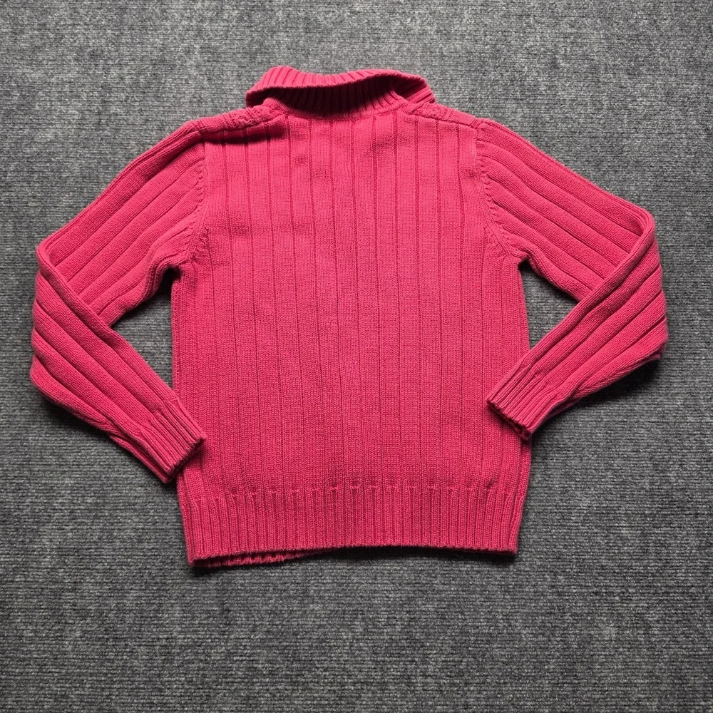 Vintage Marsh Landing Amanda Smith Pink Cable Knit Sweater Womens M 100% Cotton